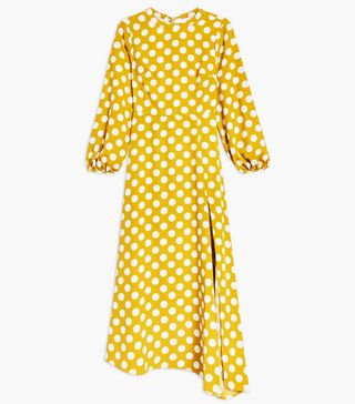 Topshop + Polka-Dot Midi Dress