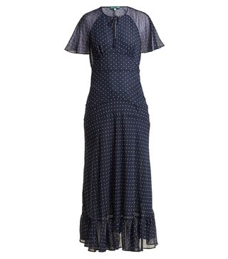 Alexachung + Polka Dot-Print Crepe Dress