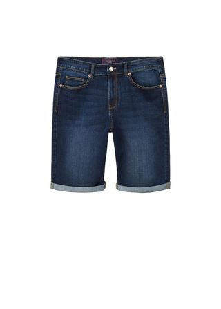 Violeta by Mango + Dark Denim Bermuda Shorts