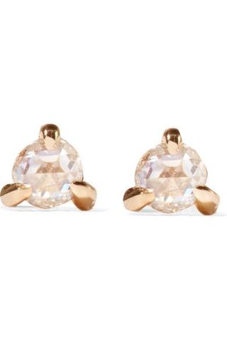 Catbird + Sleeping Beauty 14-Karat Gold Diamond Earrings