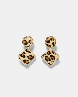Zara + Leopard Print Earrings