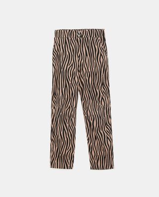 Zara + Two-Tone Printed Trousers