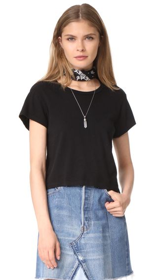Re/Done + x Hanes 1950s Boxy Crop Tee