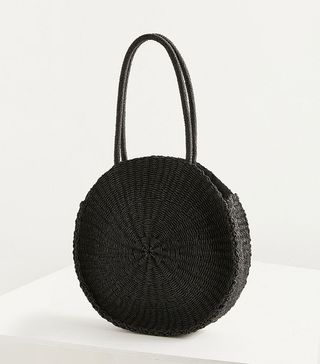 Urban Outfitters + Large Circle Straw Shoulder Bag