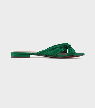 Who What Wear + Grace Satin Knotted Slide Sandals