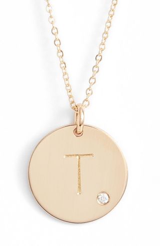 Nashelle + Diamond Initial Pendant Necklace