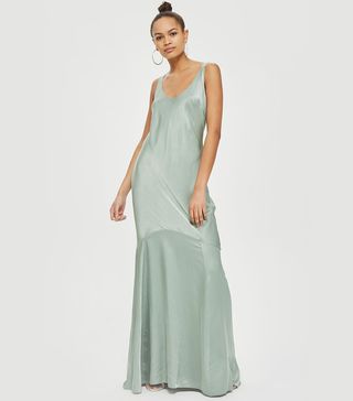 Topshop + Satin Fishtail Gown Dress