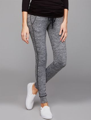 Under Belly + Hacci Knit Smocked Waist Maternity Jogger Pant