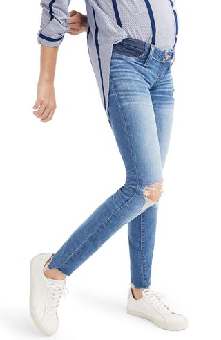 Madewell + Maternity Knee Rip Skinny Jeans