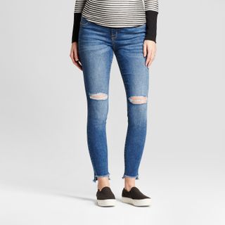 Isabel Maternity + Crossover Panel Skinny Jeans