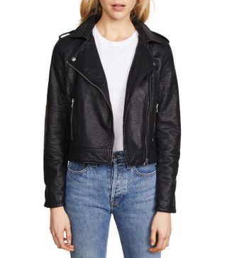 Cupcakes and Cashmere + Burwell Vegan Leather Moto Jacket