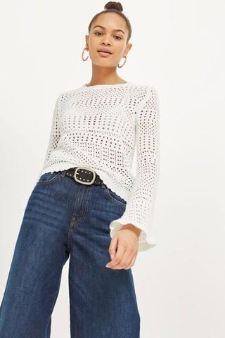 Topshop + Petite Flute Sleeve Jumper