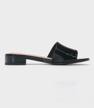 Who What Wear + Mae Patent Heeled Slide Sandals