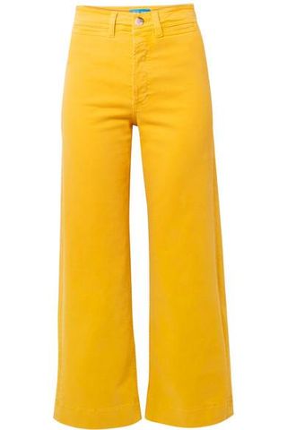 M.i.h Jeans + Caron Cropped High-Rise Wide-Leg Jeans