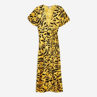 Topshop + Jacquard Animal Midi Dress