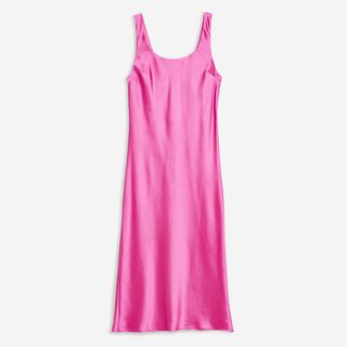 Topshop + Pink Built Up Slip Dress