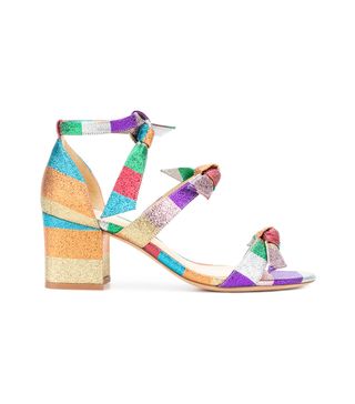 Alexandre Birman + Tri-Strap Striped Sandals