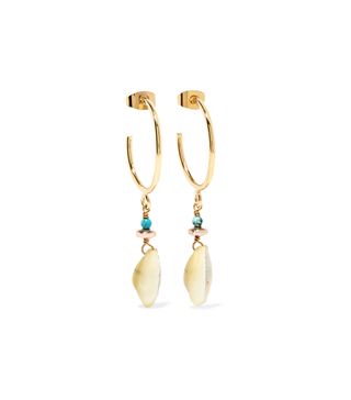 Isabel Marant + Gold-Tone Bead and Shell Earrings