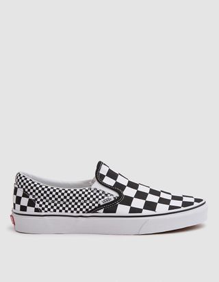 Vans + Classic Slip On Sneaker in Black White Checker
