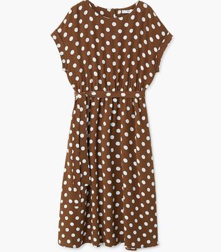 Mango + Polka Dot Midi Dress