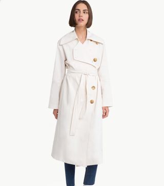Pixie Market + Ivory Belted Trench Coat