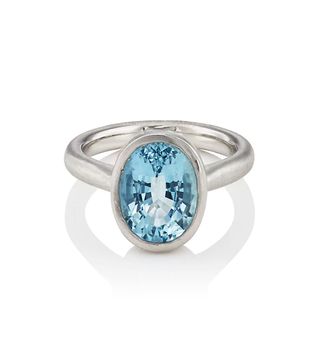Tate + Aquamarine & White-Diamond Ring