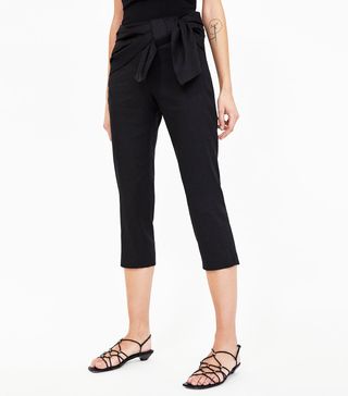 Zara + Trousers With Draped Bow