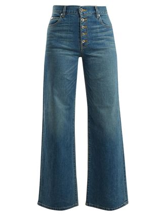 Eve Denim + Charlotte high-rise wide-leg jeans