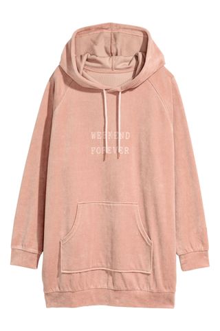 H&M + Velour Hooded Top