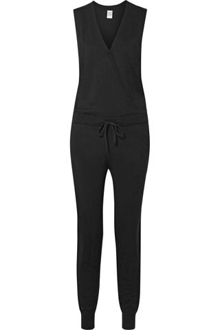 Calvin Klein + Pure Wrap-Effect Knitted Jumpsuit