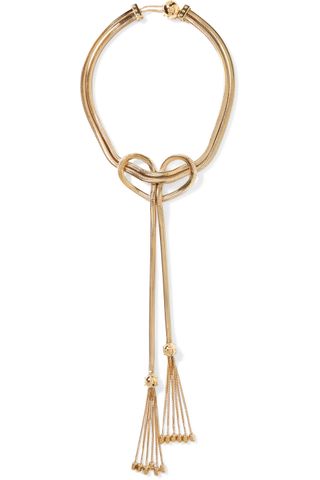 Prada + Tasseled Gold-Tone Necklace