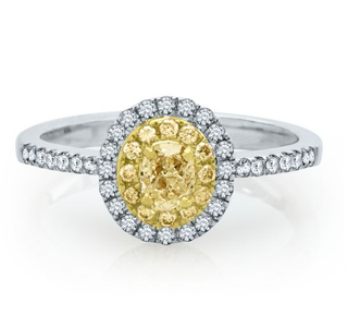 Helzberg Diamonds + 5/8 CT TW Yellow and White Diamond Ring