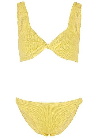 Hunza G + Juno Yellow Seersucker Bikini