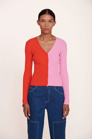 Staud + Cargo Sweater in Poppy Rosebud
