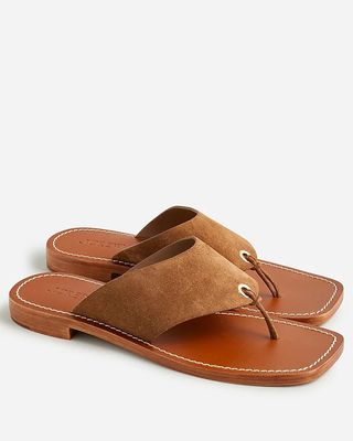 J.Crew + Suede Thong Sandals