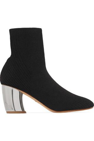 Proenza Schouler + Ribbed-Knit Sock Boots