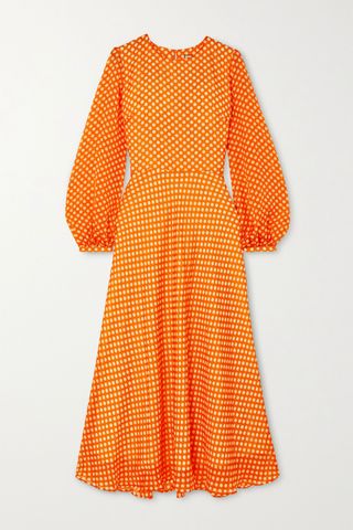 Paul & Joe + Festia Polka-Dot Silk Crepe De Chine Midi Dress