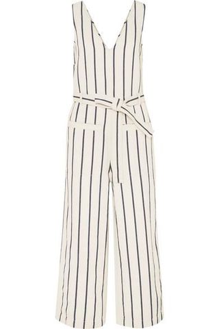 Madewell + Striped Cotton and Linen-Blend Jumpsuit