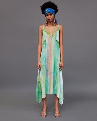 Zara + Lace-Trimmed Dress