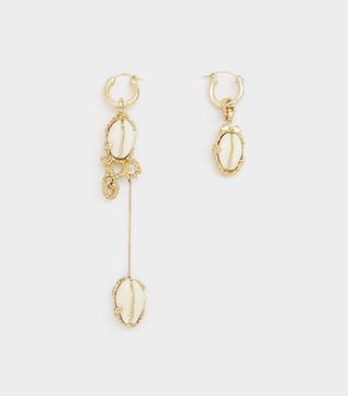 Ellery + Nalani Asymmetrical Shell Earrings