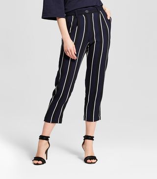 Who What Wear + Relaxed Stripe Crop Pants
