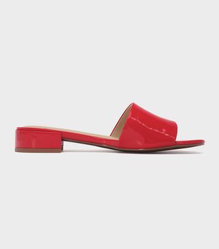 Who What Wear + Mae Patent Heeled Slide Sandals