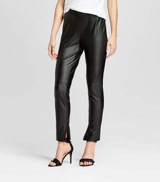 Who What Wear + Faux Leather Skinny Pants