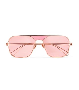Rejina Pyo + Projekt Produkt Aviator-Style Rose Gold-Tone Sunglasses
