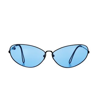 Poms + Ello Black & Blue Sunglasses