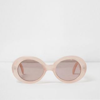 River Island + Pink Oval Sunglasses