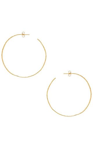 Gorjana + Harbour Hoop Earrings in Metallic Gold