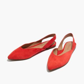 Madewell + The Ava Slingback Flats in Suede