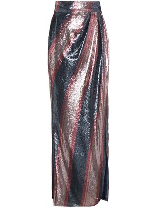 Johanna Ortiz + Striped Sequin Maxi Skirt
