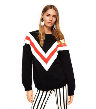Mango + Stripe Oversize Sweatshirt